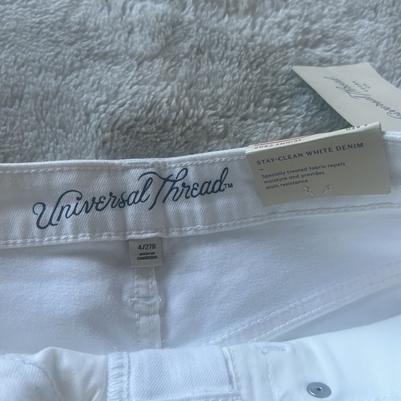 Universal Threads White High Rise Skinny Crop Jeans Size 4 - Picture 6 of 10